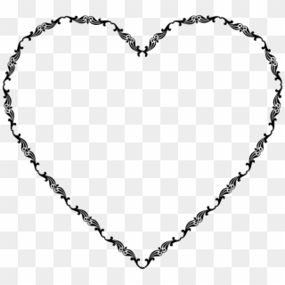 Picture Frames Borders And Frames Heart Frame Drawing - Elegant Heart Clipart Png Transparent Png