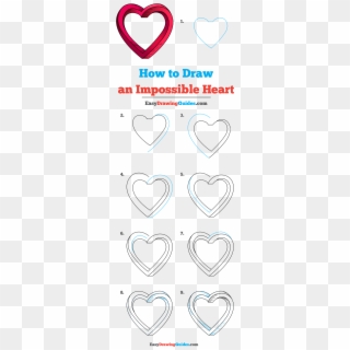 How To Draw Impossible Heart - Impossible Heart Drawing Step By Step Clipart