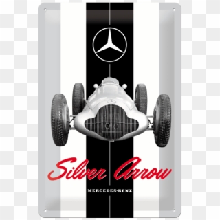 Nostalgic Art Tin Sign Mercedes Benz Silver Arrow 20 - Amg Clipart