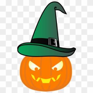 Pumpkin Witch's Hat Green Hat Halloween Fear - ผี ฟักทอง Clipart