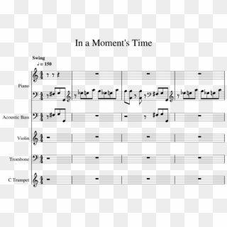 In A Just Moment's Time Full Transcription - Skullgirls Trumpet Sheet Music Clipart