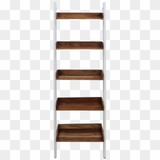 Decorative Ladder - Powdercoated White - Acacia - Bookcase Clipart