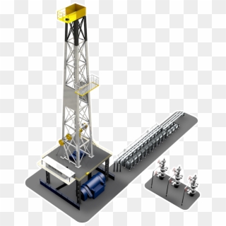 Oil Rig - Onshore Drilling Rig Icon Clipart