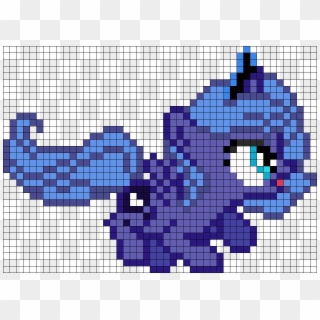 Silly Princess Luna Filly Perler Bead Pattern / Bead - Modele Pixel Art My Little Pony Luna Clipart