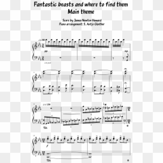 "fantastic Beasts And Where To Find Them" - Fantastic Beasts Piano Sheet Music Clipart