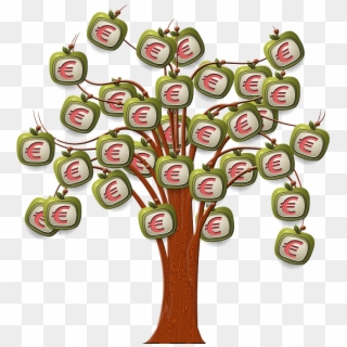 Finance Euro Currency - Apple Tree Money Clipart