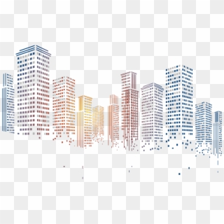 #city #skyscrapers #buildings #ftestickers - Building Background Vector Png Clipart