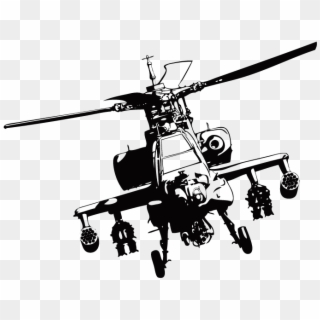 Apache Attack Helicopter Png - Apache Helicopter Silhouette Clipart