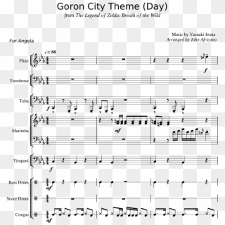 Goron City Theme - Sheet Music Clipart