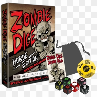 Accessories & Dice Q-workshop D20 Green & White Card - Zombie Dice Horde Edition Clipart