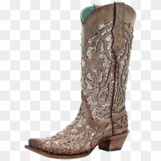 Corral Women's Orix Glitter Inlay & Studs Cowgirl Boot - Cowboy Boot Clipart