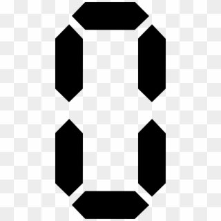 Number Zero - 7 Segment Display Symbol Clipart