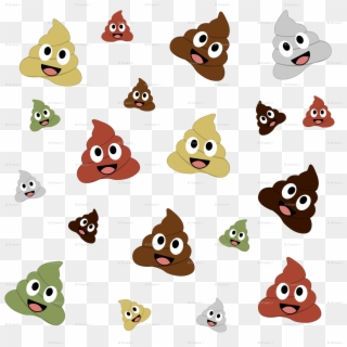 Poops Of Different Color And Diversity Smiling Cute Clipart