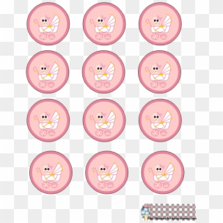 Free Printable Pink Baby Shower Round Labels Ⓒ - Business Model Clipart