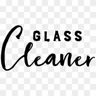 Glass Cleaner Label - Calligraphy Clipart