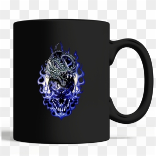 Dragon Skull Mug - Galaxy Skulls Clipart