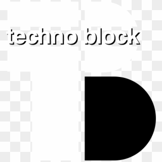 Techno Block Logo Black And White - Graphics Clipart