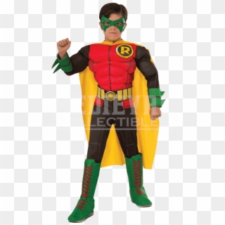 Kids Dc Superheroes Deluxe Robin Costume - Robin Costume Kids Clipart
