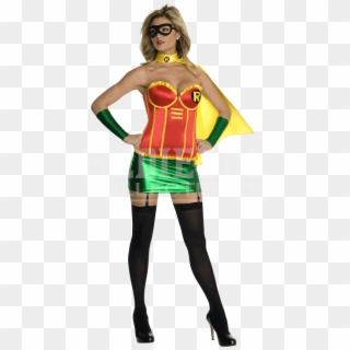Adult Dc Comics Robin Corset Costume - Ladies Robin Fancy Dress Clipart