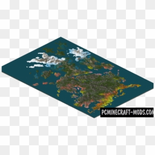 Large Island Map For Minecraft - Map Clipart