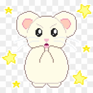 Cute Excited Chubby Mouse - Cartoon Clipart