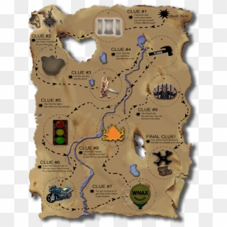 Pirate Treasure Hunt - Map Clipart