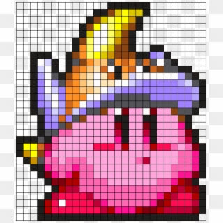Cutter Kirby Perler Bead Pattern / Bead Sprite - Fire Kirby Perler Bead Clipart