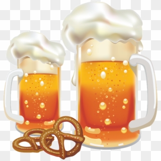 Beer Pretzels Foam Froth Oktoberfest Drink - Beer Clipart