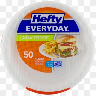 Hefty 9" Foam Plate 50ct, 8 Pack Case Clipart
