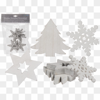 White Wooden Decoration - Christmas Ornament Clipart