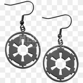 Galactic Empire Symbol Black Dangle Earrings - Star Wars Symbol Darth Vader Clipart