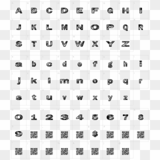 Font Characters - 3 By 5 Pixel Font Clipart