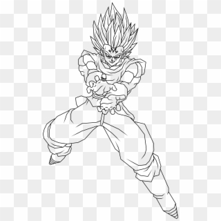 75 Gogeta Coloring Pages Number Coloring Sheets - Gogeta Black And White Clipart