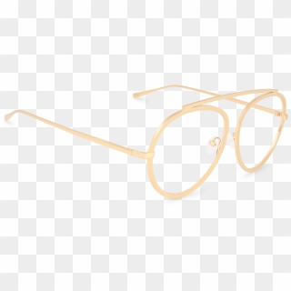 Corner View Of Jace Aviator Glasses Made From Gold - Beige Clipart
