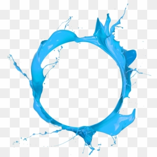 #circle #paint #frame #splash #4asno4i - Blue Paint Splash Png Clipart