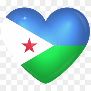 Free Png Djibouti Large Heart Flag Png Images Transparent - Djibouti Flag Printable Clipart