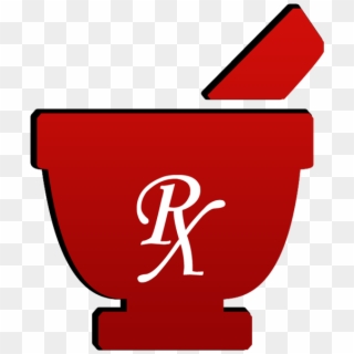 Mortar Pestle Symbol Rx - Mortar And Pestle Red Clipart