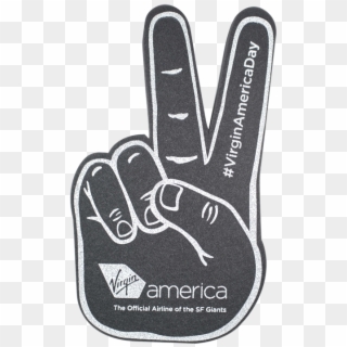 Virgin America Foam Hand - Sign Language Clipart