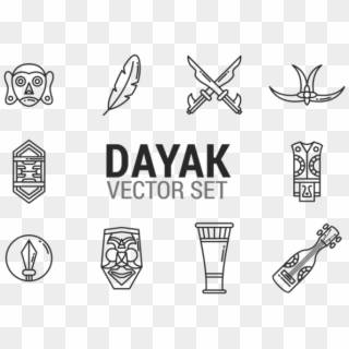 Dayak Icons Vector - Dayak Tribe Png Clipart
