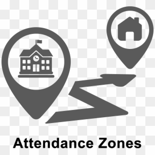 Attendance Zones Button Transportation - Emblem Clipart