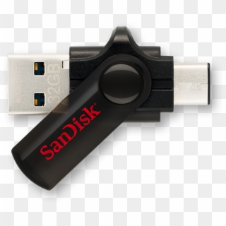 The New Sandisk Dual Usb Drive Is Compatible With Both - Usb And Usb C Flash Drive Clipart