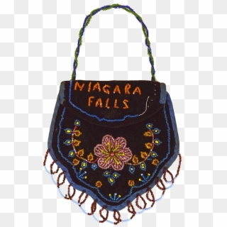 Indigenous Beadwork On A Purse With Niagara Falls Spelt - Tote Bag Clipart