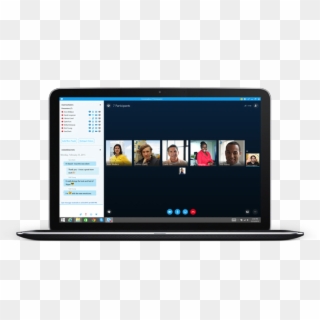 Photo Of A Laptop With A Skype For Business Meeting - Skype For Business 2019 Clipart