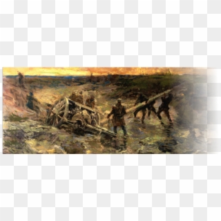 Canadian Gunners In The Mud Passchendaele Clipart