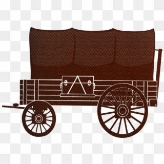 Covered Wagon Wild West Western Pioneer Old Cart - Covered Wagon Vector Clipart