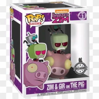 Zim & Gir On The Pig Us Exclusive Pop Ride - Zim And Gir On The Pig Pop Clipart