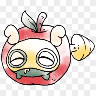 Dunsparce Enjoying An Apple - Cartoon Clipart
