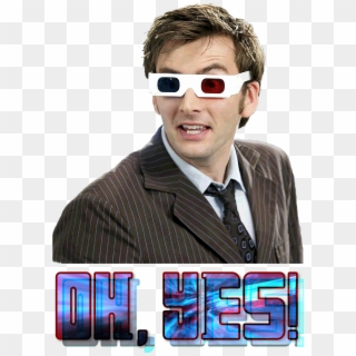 The 10th Doctor Digital Illustraion With Stereoscopic - David Tennant Doctor Who 3d Glasses Clipart