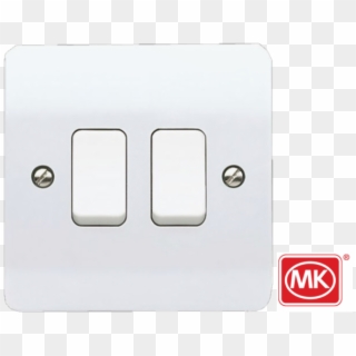Mk Electric K4872whi 10a Light Switch 2 Gang 2 Way - Mk Electric Clipart