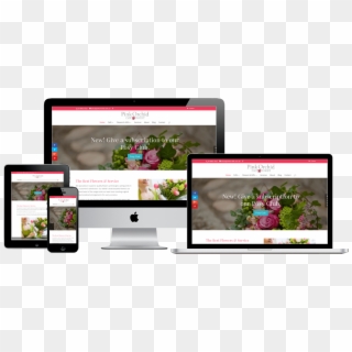 Pink Orchid Florist Website - Our Work Design In Website Clipart